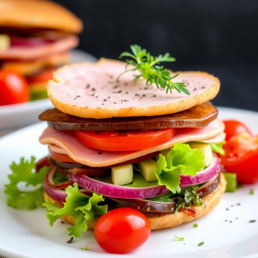 Lagvis skinke- og grønnsakssalat