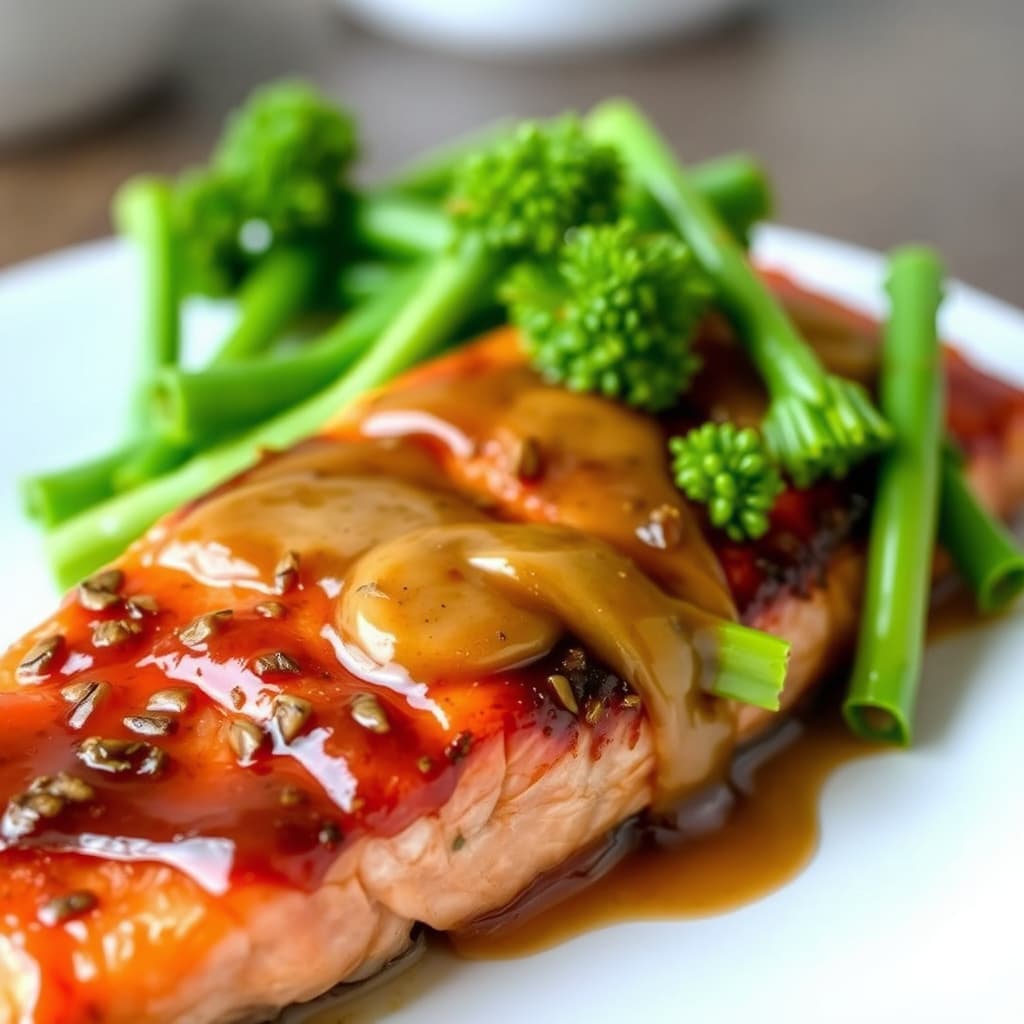 Laks med brunt sukker og sennepsglasur