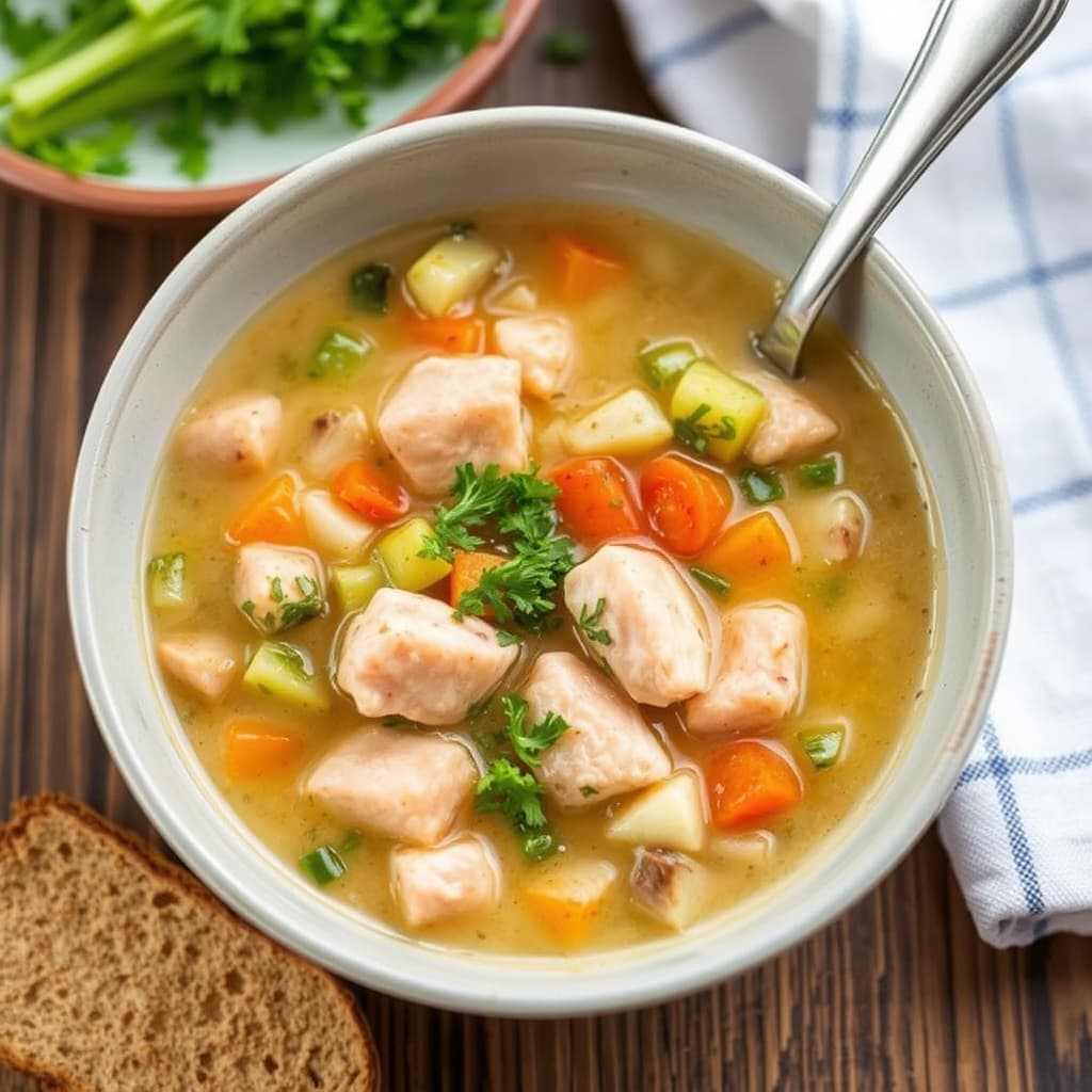 Laks- og grønnsakschowder