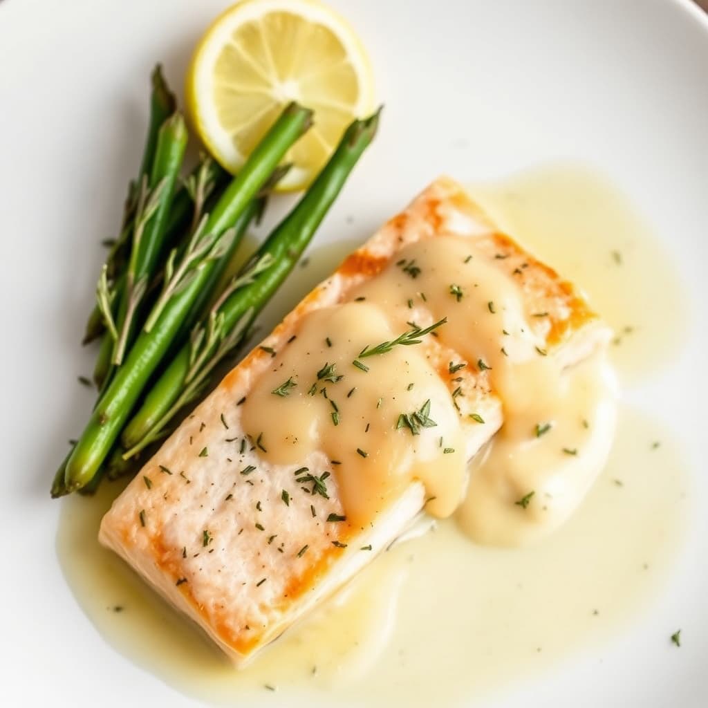 Laksefileter med sitron- og timiansaus
