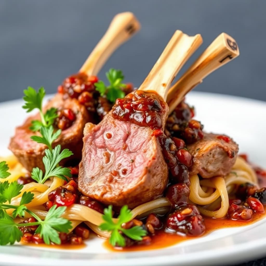 Lam med Chianti-vinaigrette