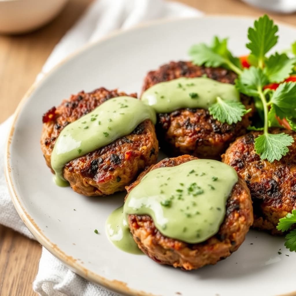 Lambkaker med myntesaus