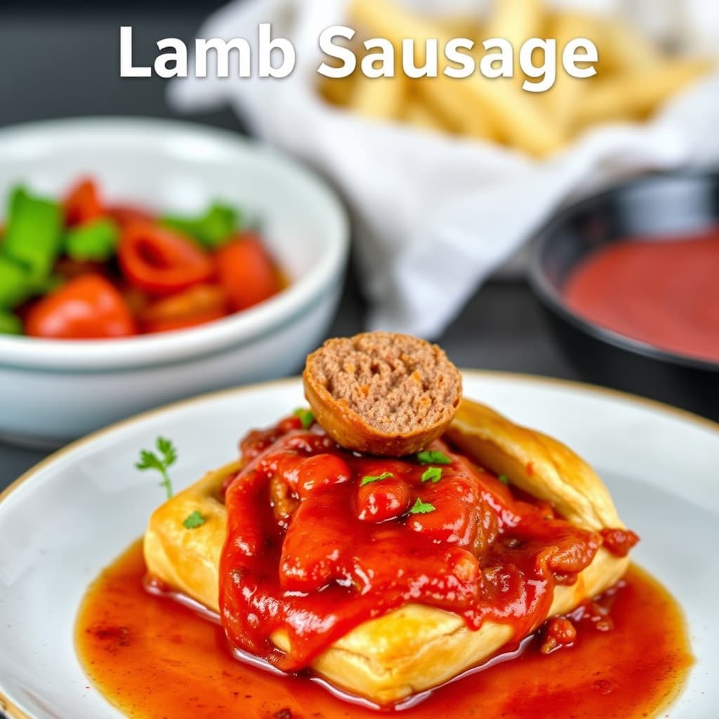 Lambs pølse i butterdeig