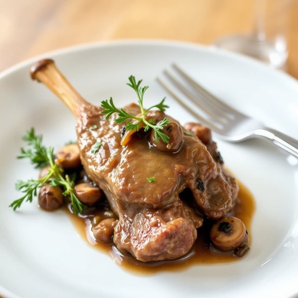 Lammekjøtt med ville sopp: Agnello con Funghi