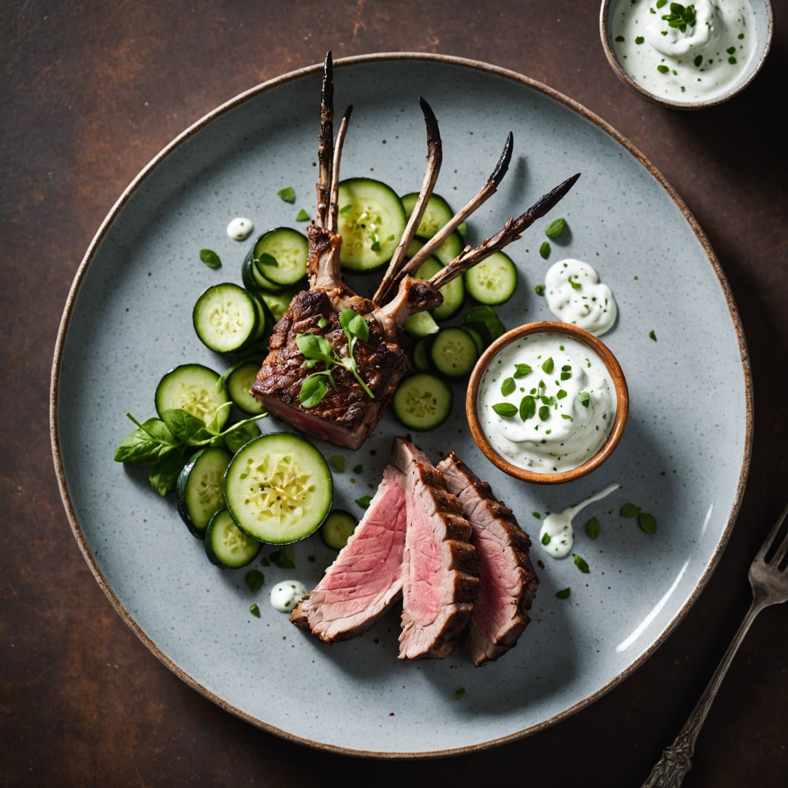 Lammerygg med agurkyoghurt