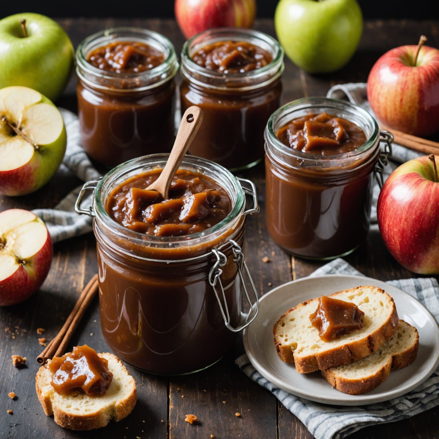 Langtidskokt eplemarmelade til matgaver