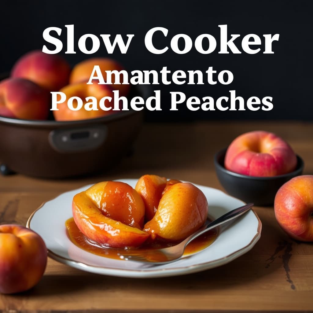 Langtidskokt fersken i amaretto