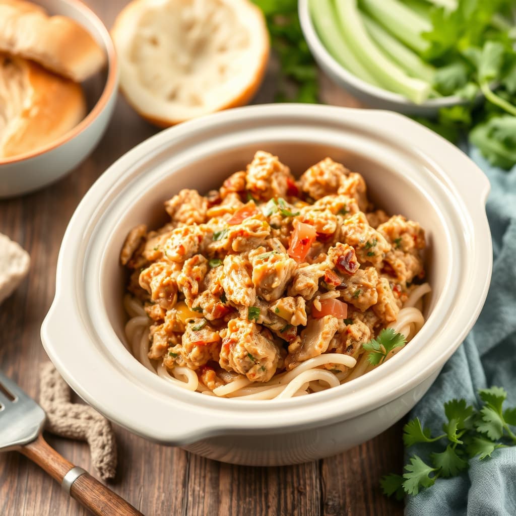 Langtidskokt revet kalkun