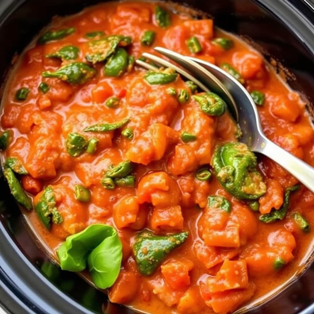 Langtidskokt spinatsaus med marinara