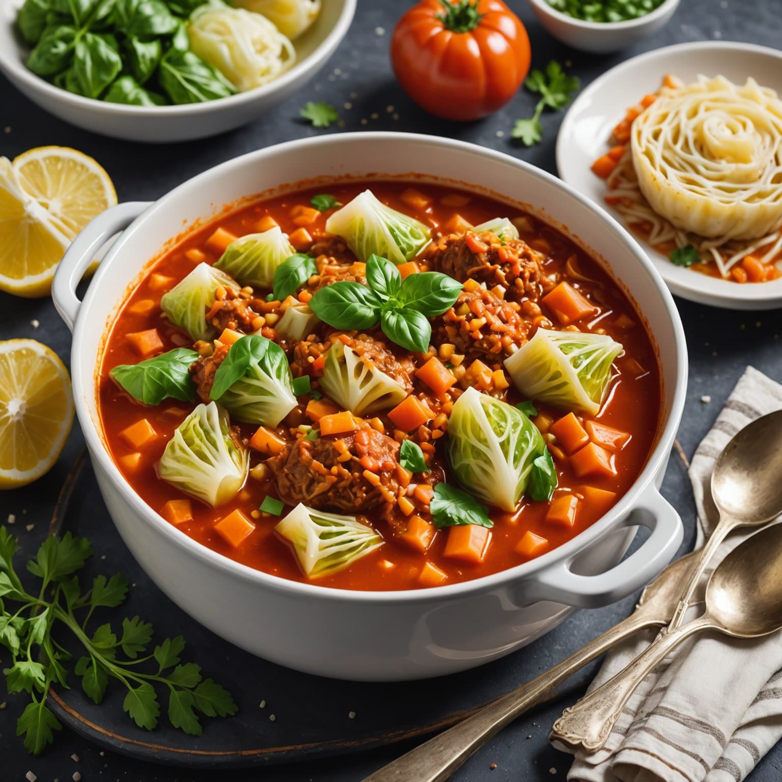 Latskapens Golumpki (fylte kål) suppe