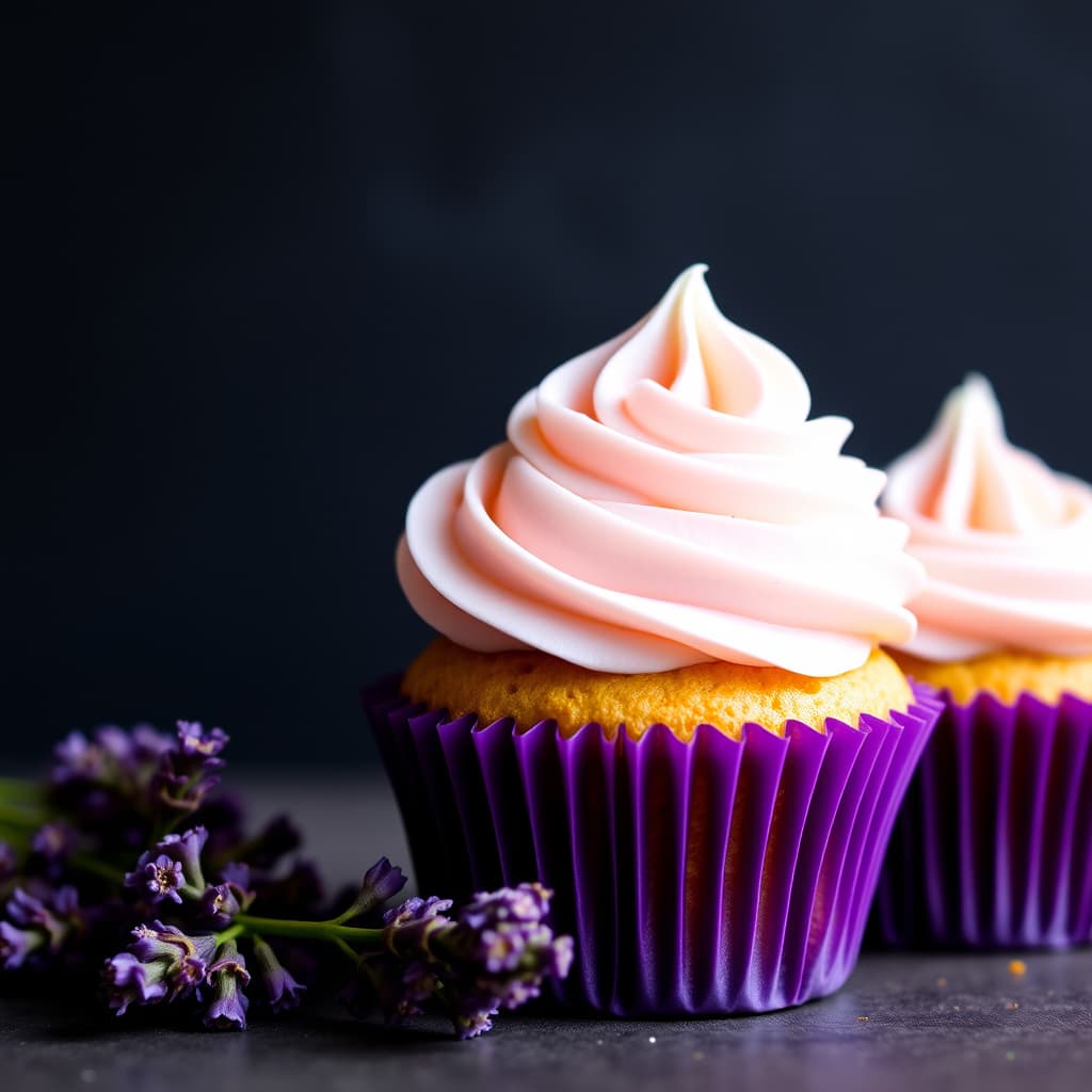 Lavendeltangerdrømcupcakes