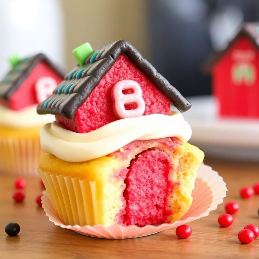 Leketøys-hus i munnen din, cupcake