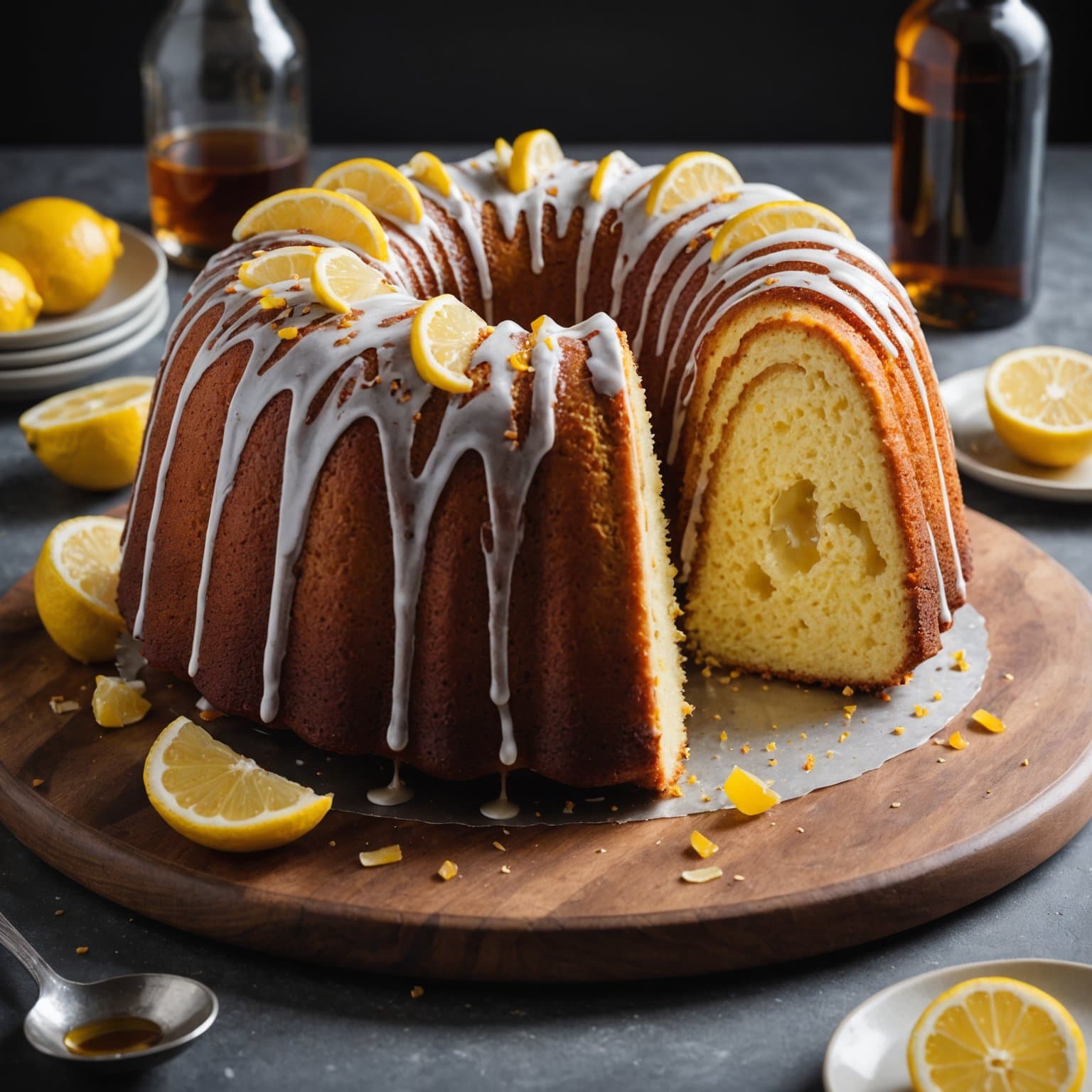 Lemon-Whiskey Bundt-kake