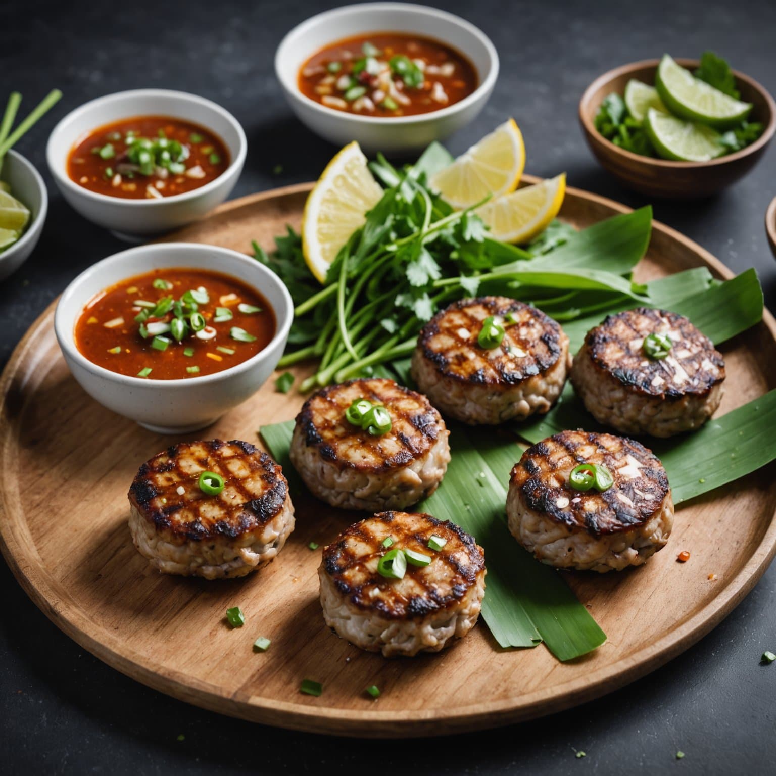 Lemongrasskjøttkaker med vietnamesisk dippingsaus