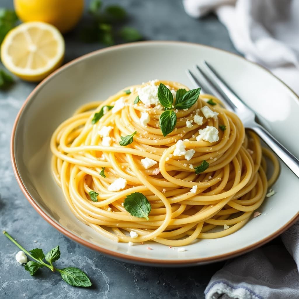 Lemony Ricotta Spaghetti