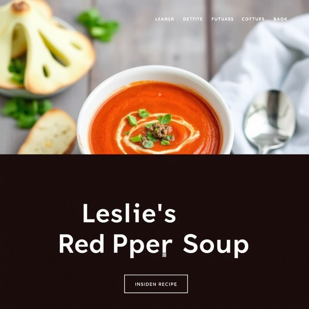 Leslies rød pepper-suppe