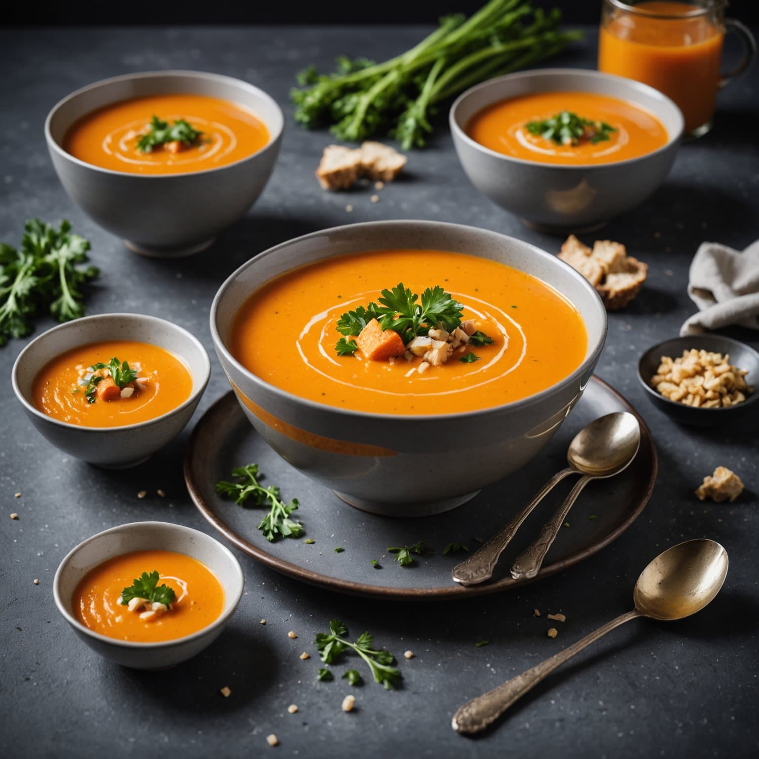 Lett gulrot- og ingefærsuppe