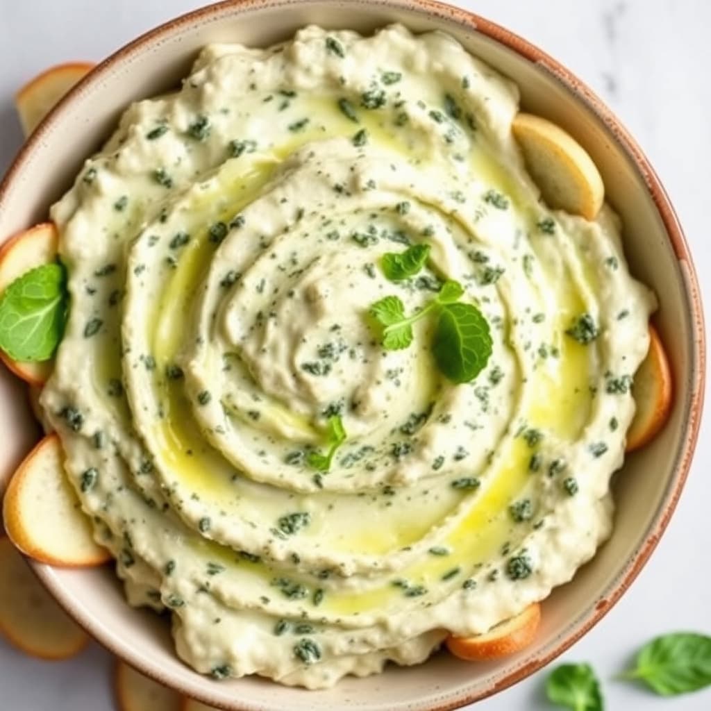 Lett spinat- og artisjokkdip