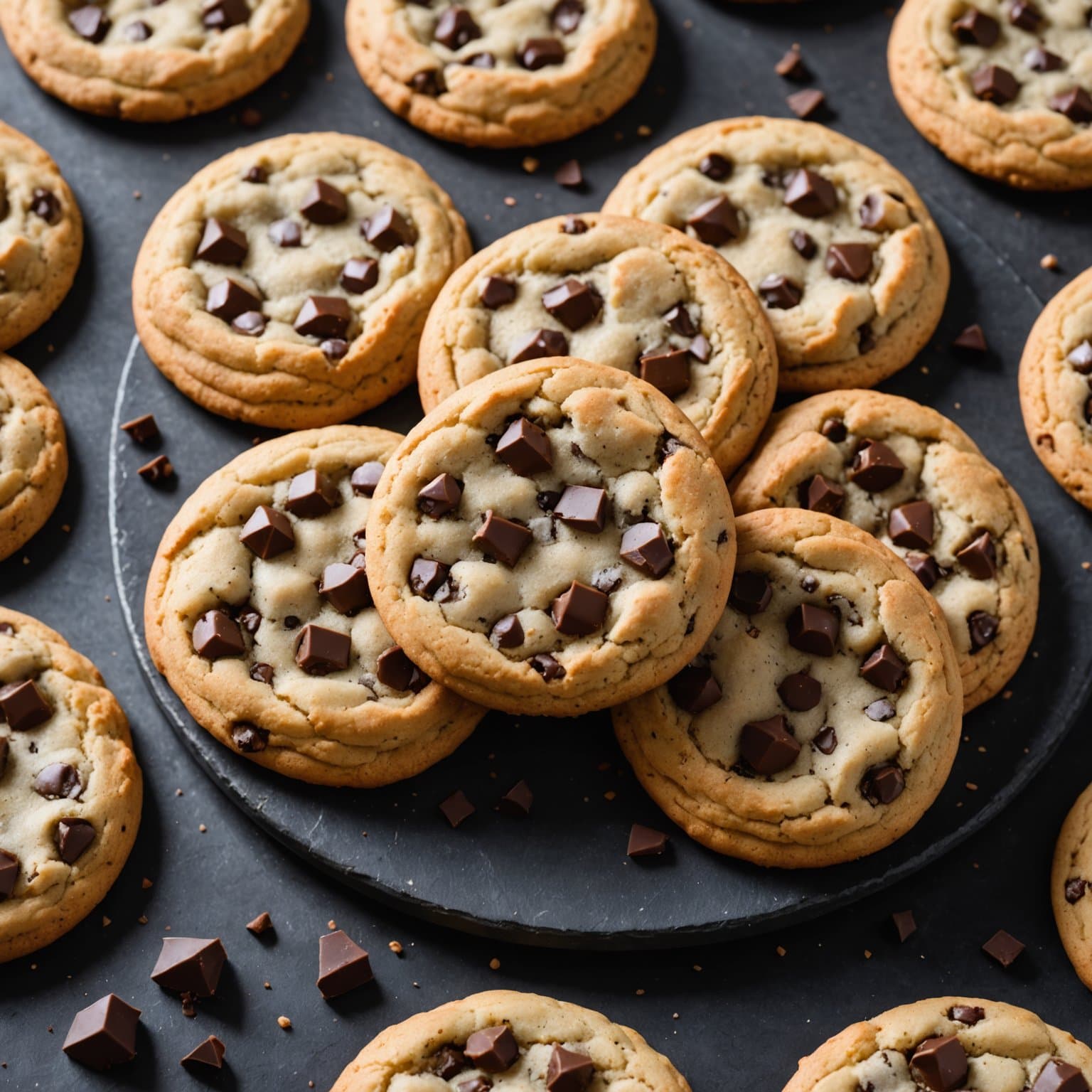 Lette og luftige sjokoladekjeks med sjokoladestykker