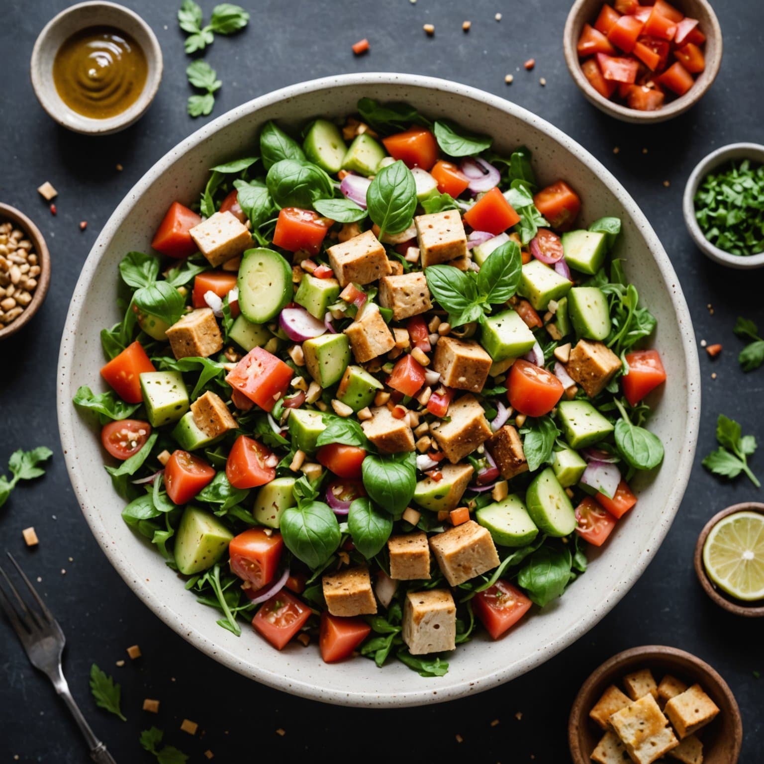 Libanesisk Fattoush (Brødsalat)