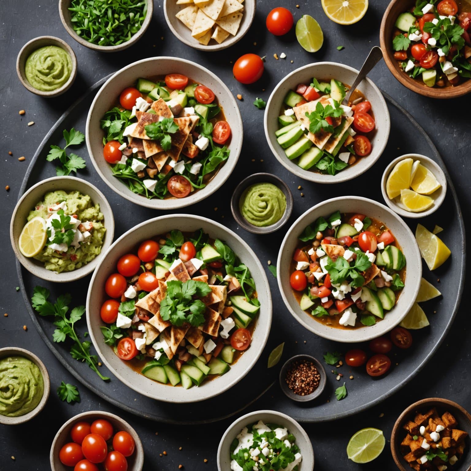 Libanesiske meze-retter
Fattoush
Hummus
Baba Ghanoush