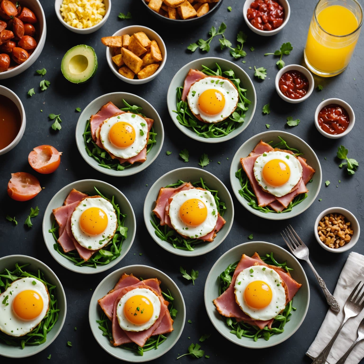 Lille grønne egg og skinke djevlene