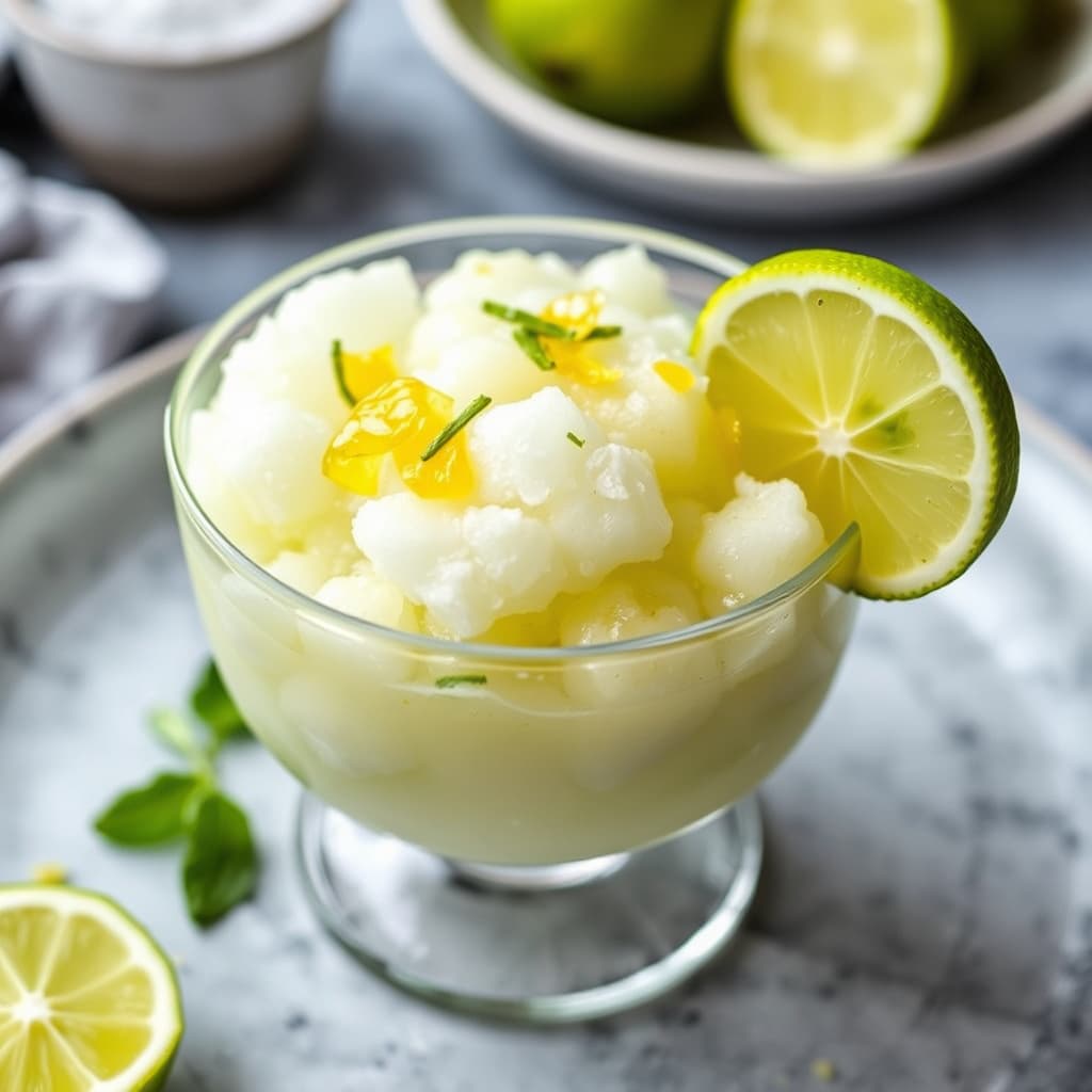Limegranita og kandisert limeskall