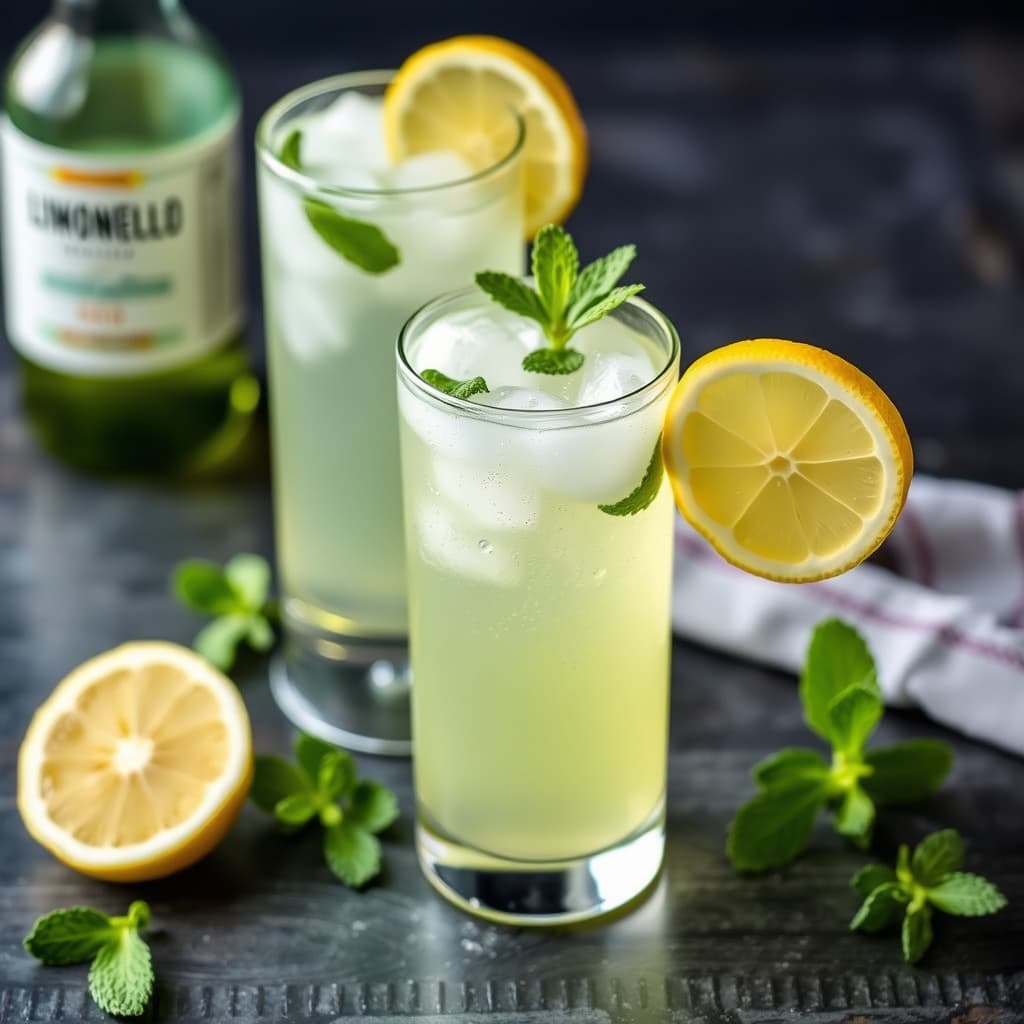 Limoncello og myntesparkler