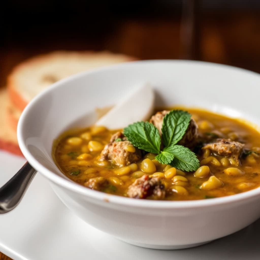 Linsesuppe med lam og mynte