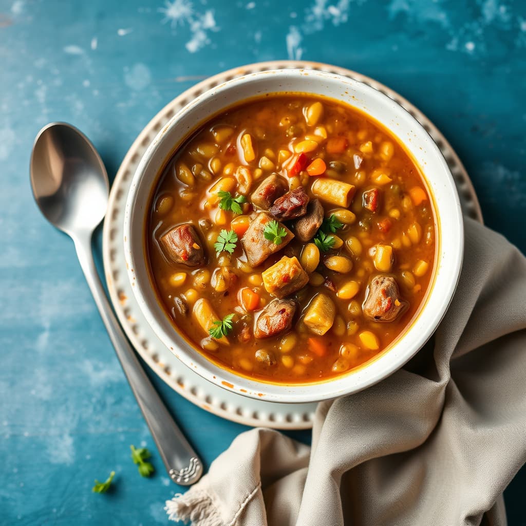 Linsesuppe med storfekjøtt