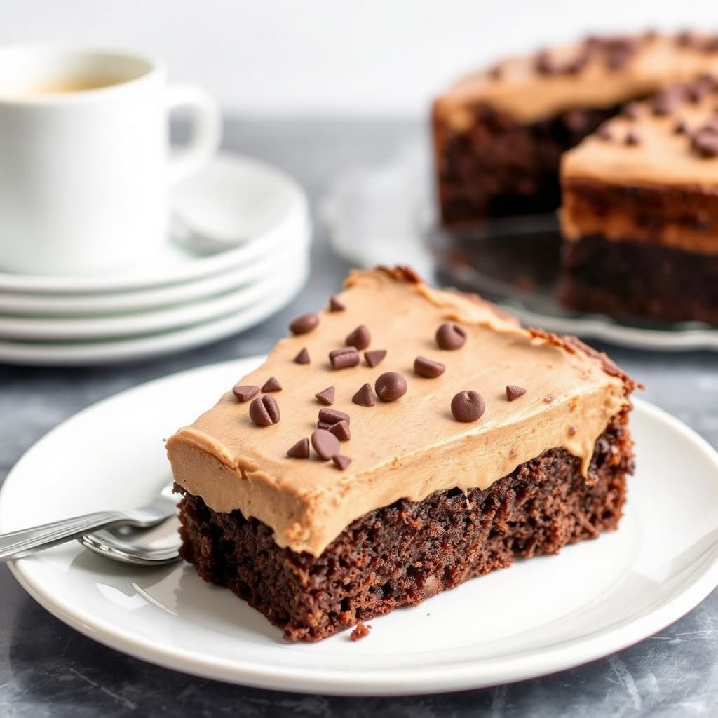 Lite fett mocha-kake