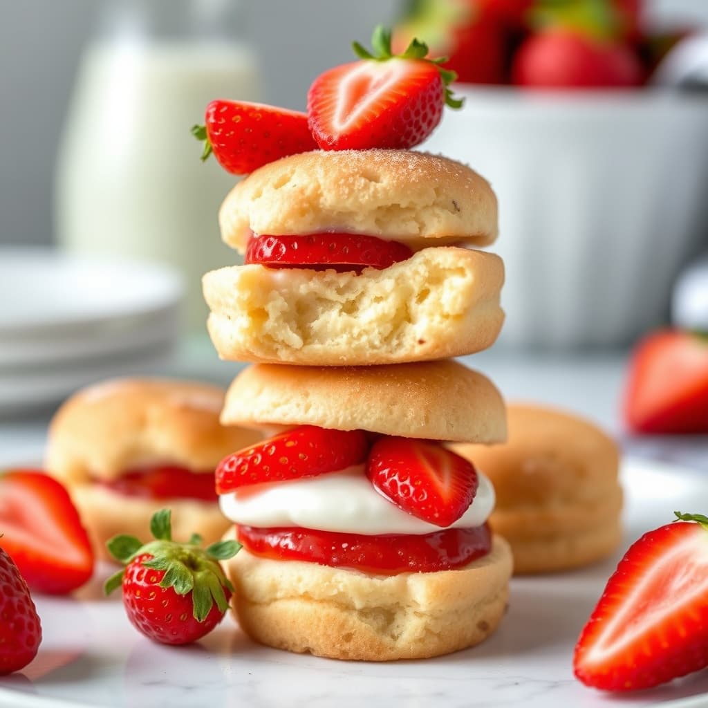 Liten jordbær-shortcake