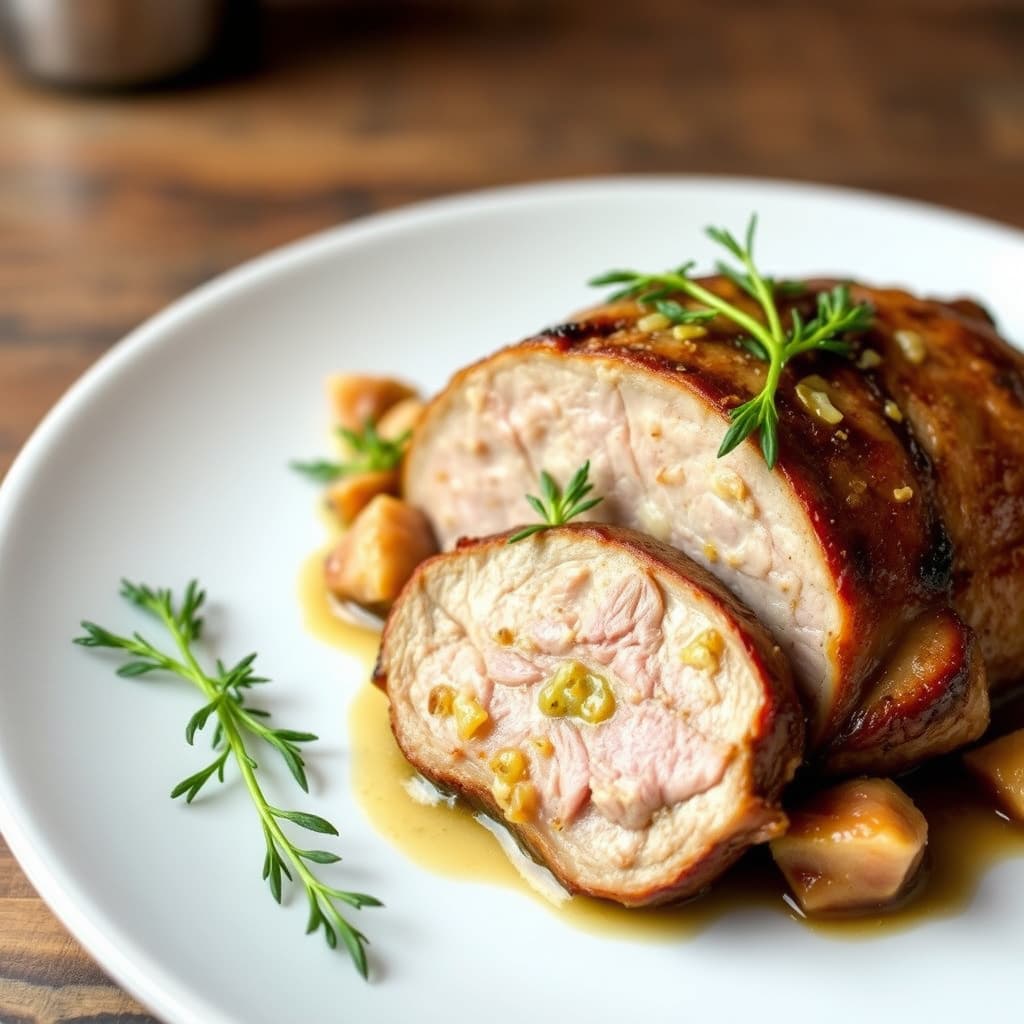 Loin av svin med fennikel og hvitløk