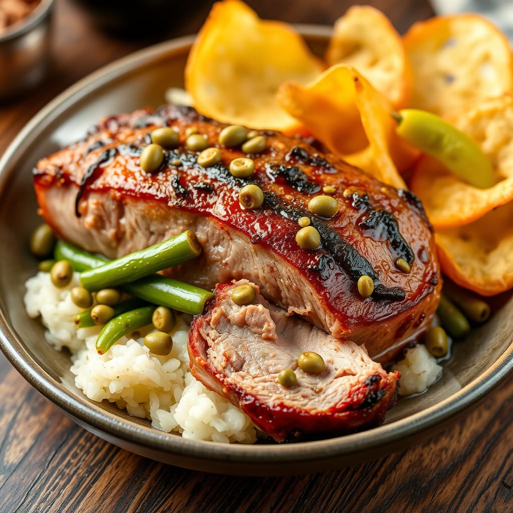 Loin av svin med grønne pepperkorn