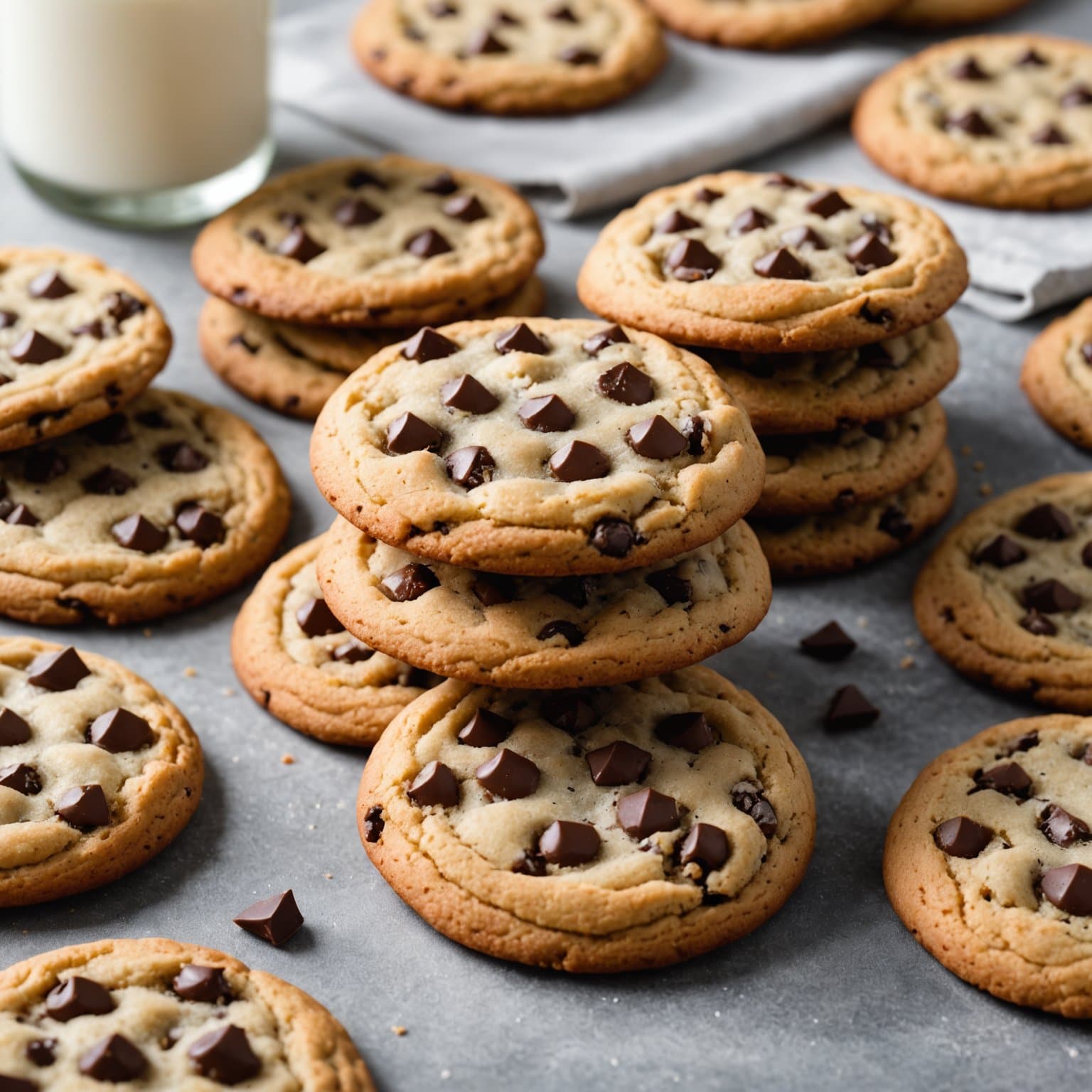 Luftige sjokoladekjeks med sjokoladestykker