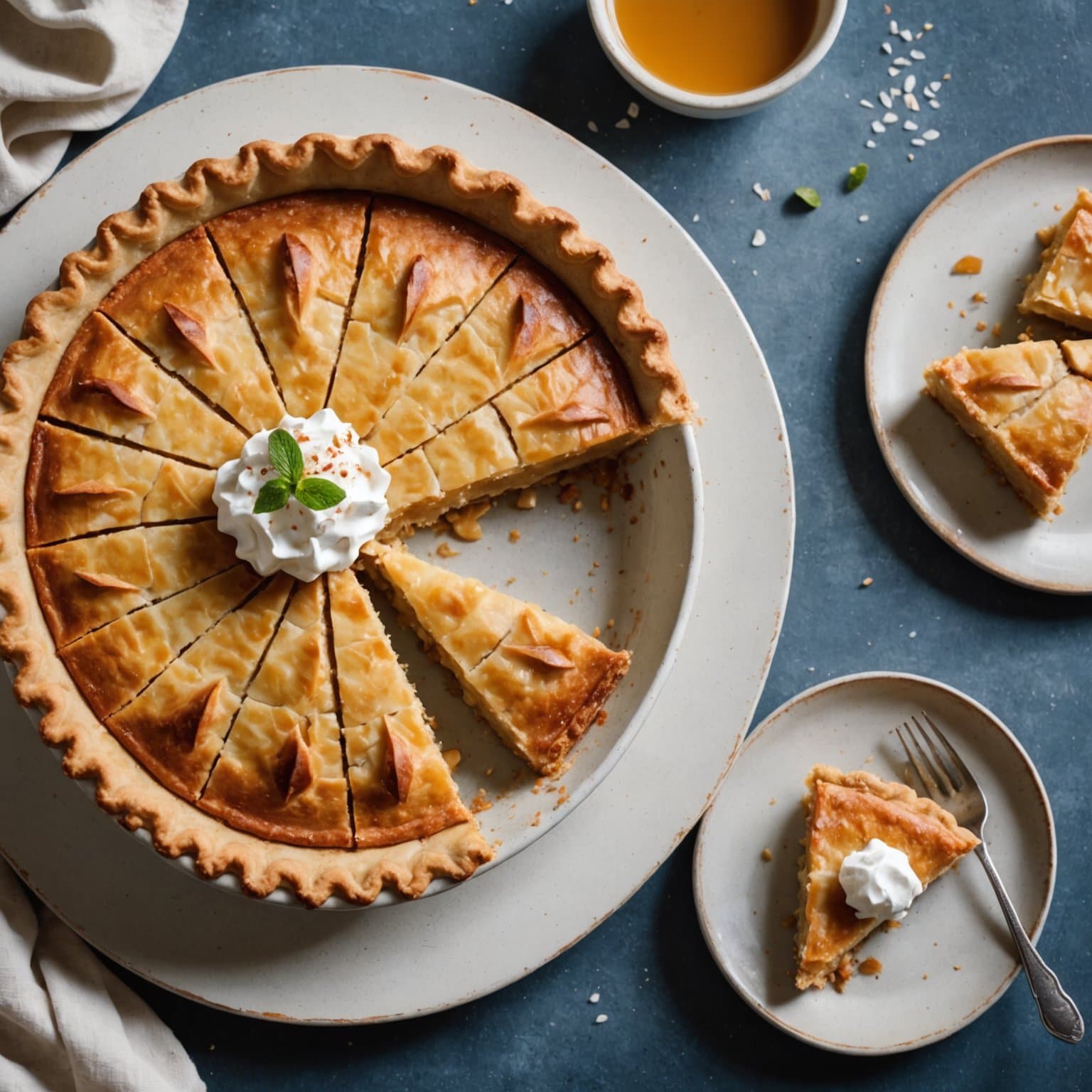 Macadamia- og kokosnøttpai