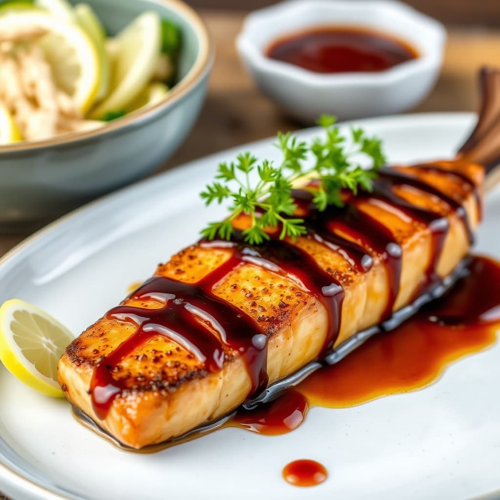 Mahimahi med brunt sukker- og soyaglasur