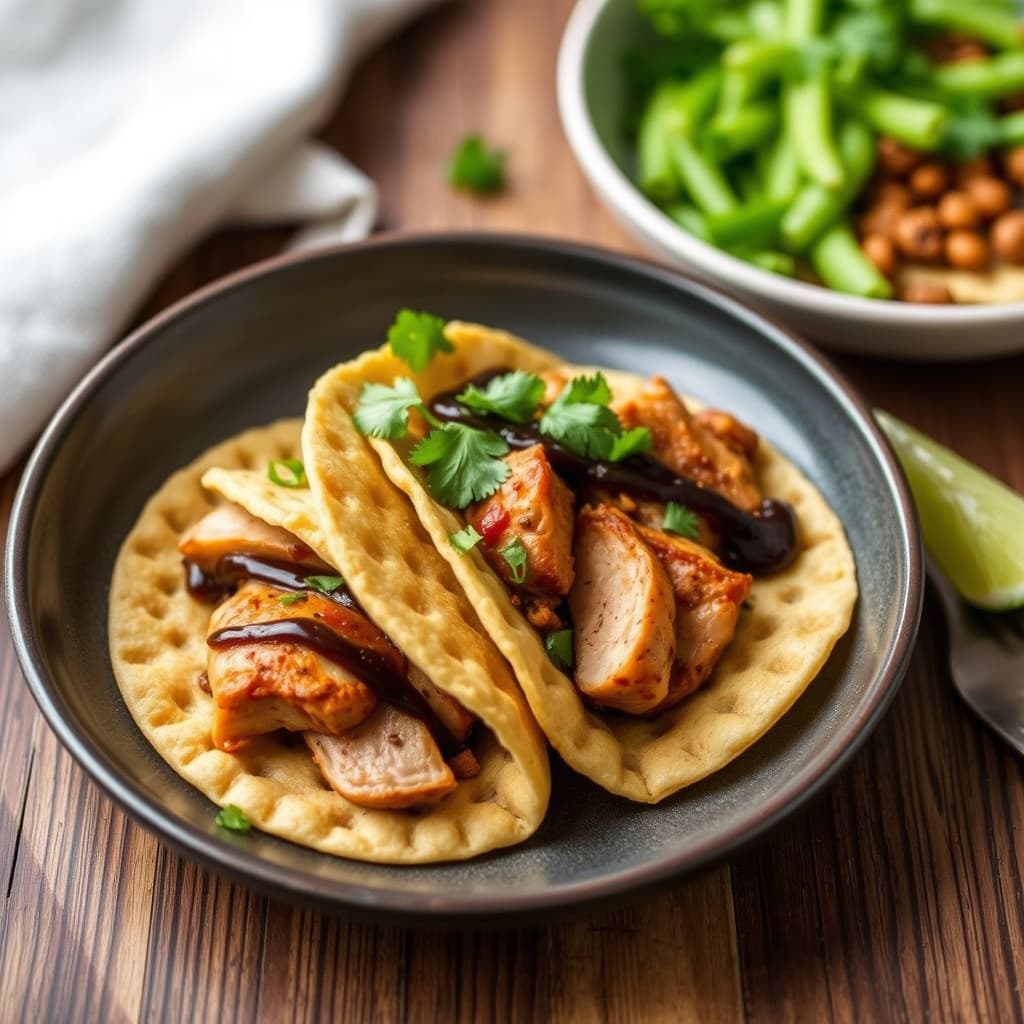 Maisbrød-bao med kalkun og svart pepper-saus