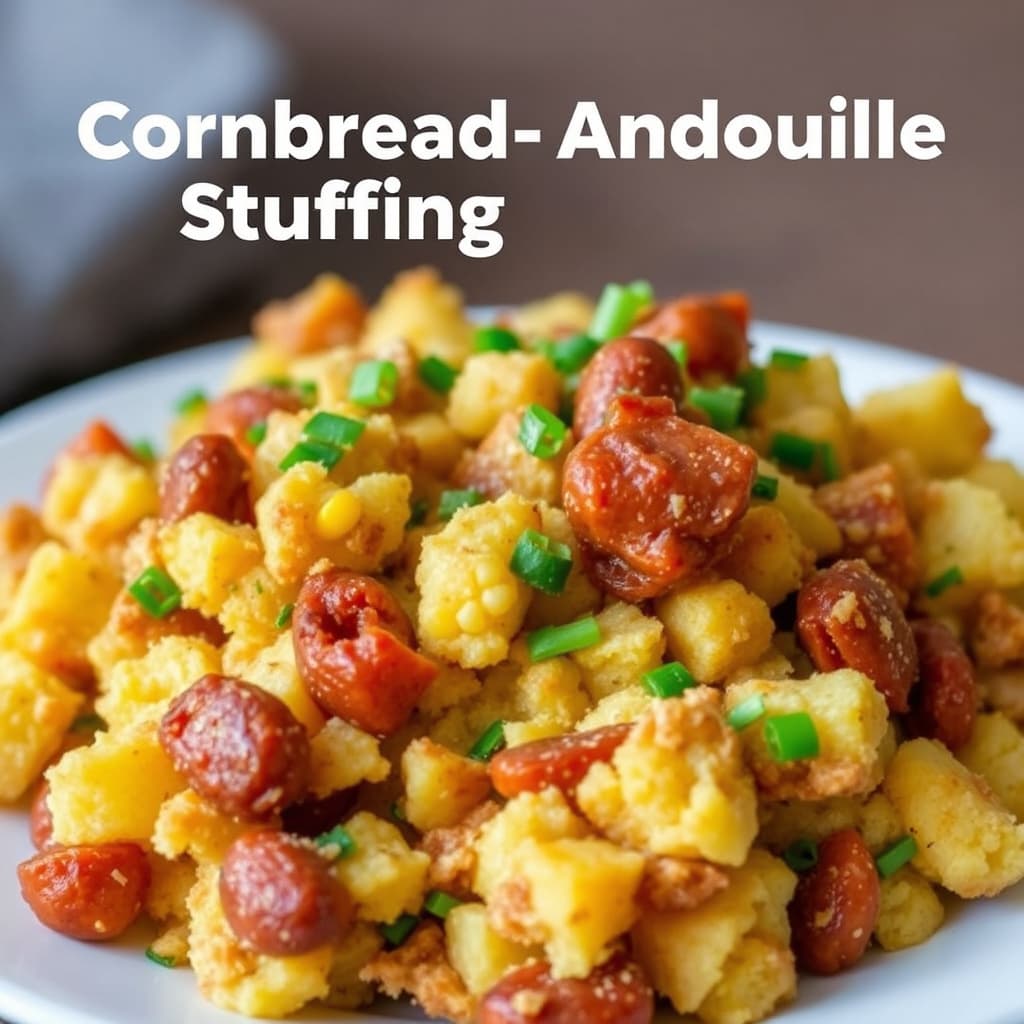 Maisbrød- og Andouille-fyll