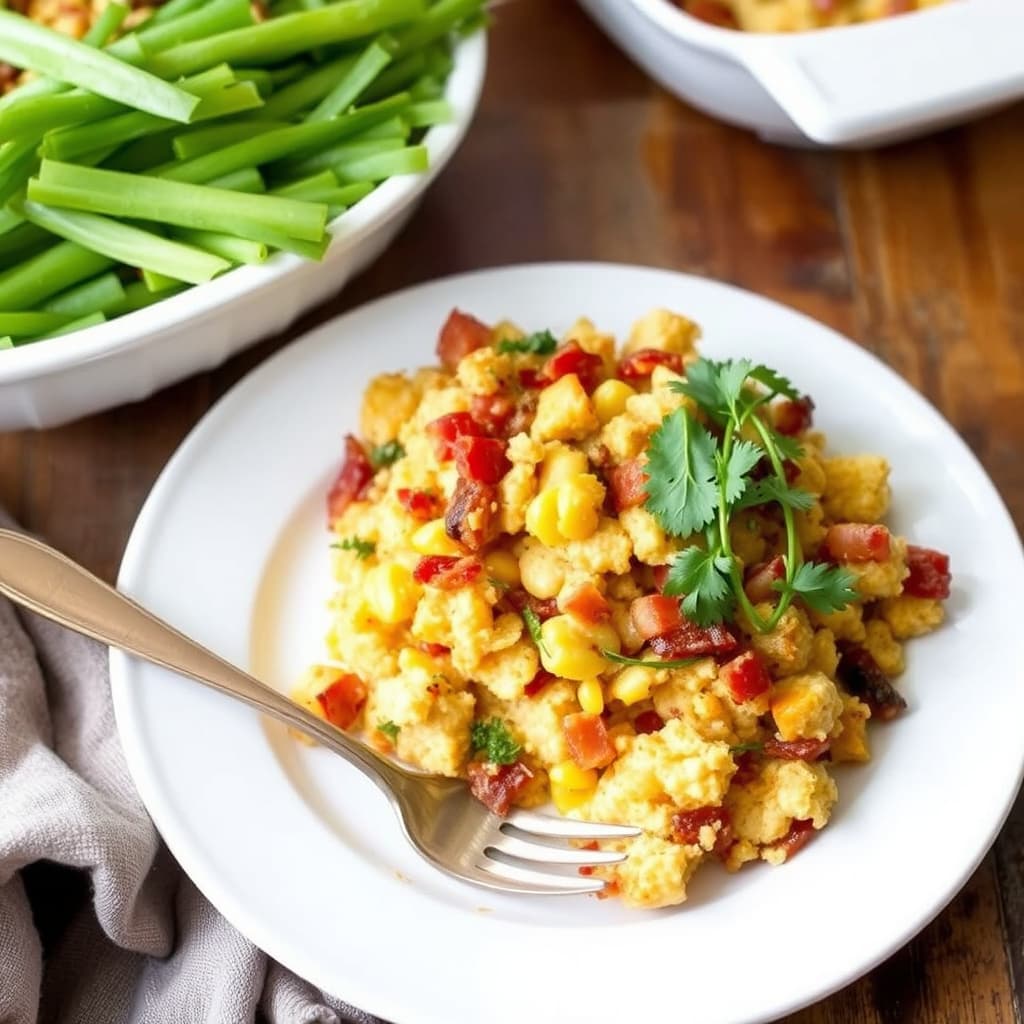 Maisbrødsfyll med bacon