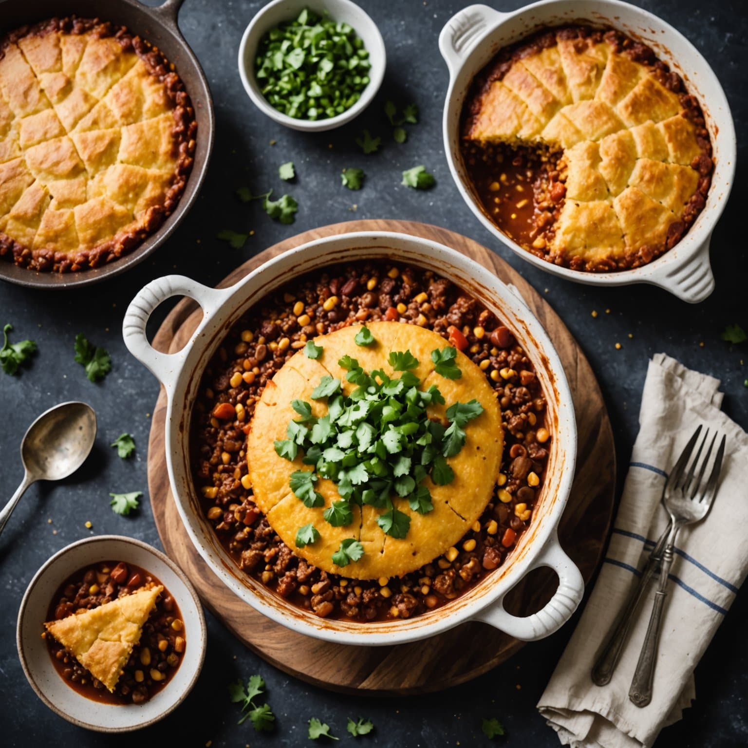 Maisbrødsgryte med chili