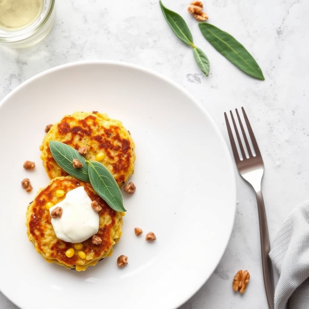 Maiskaker med valnøtter og salvie