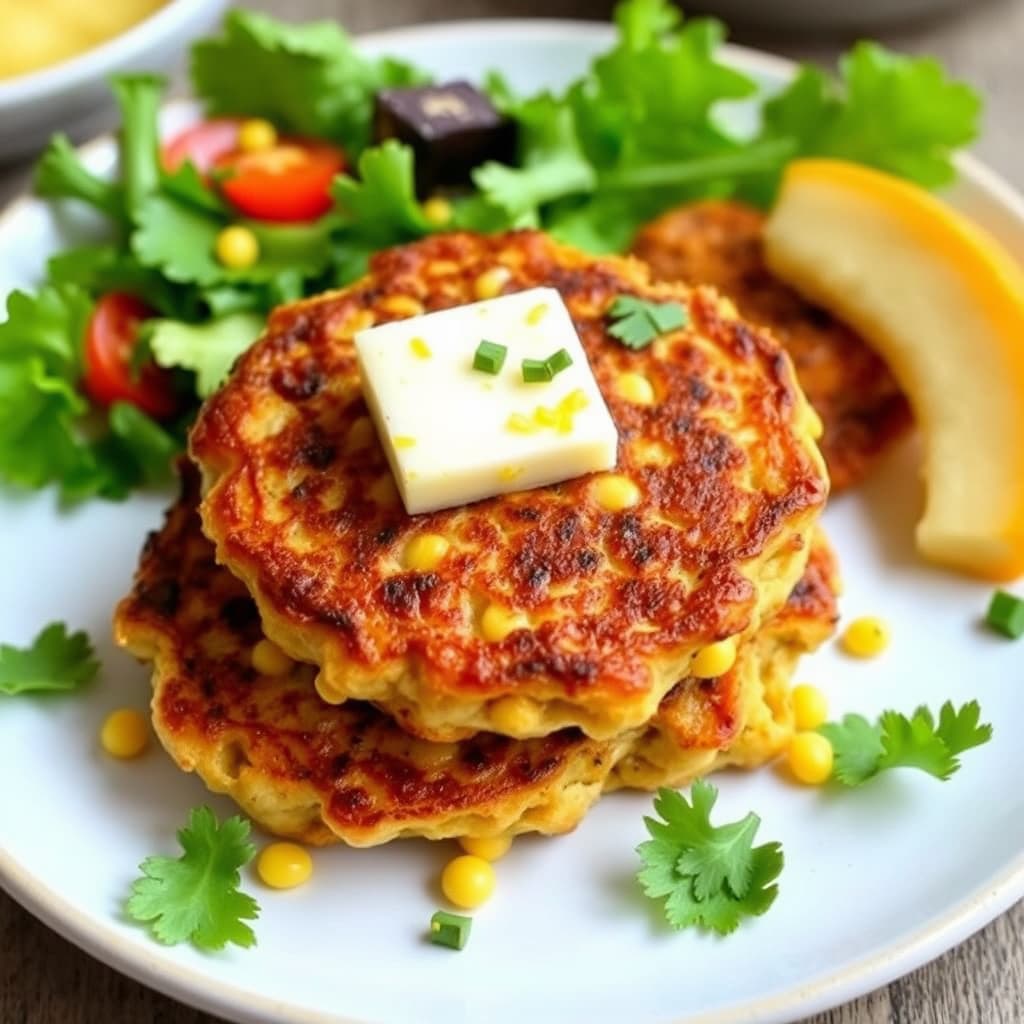 Maiskaker på stekepanne