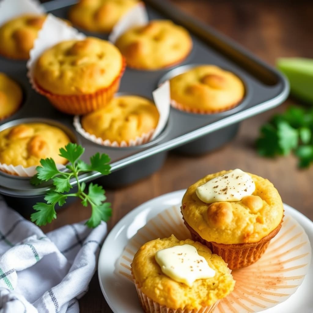 Maismuffins med cajun-smør