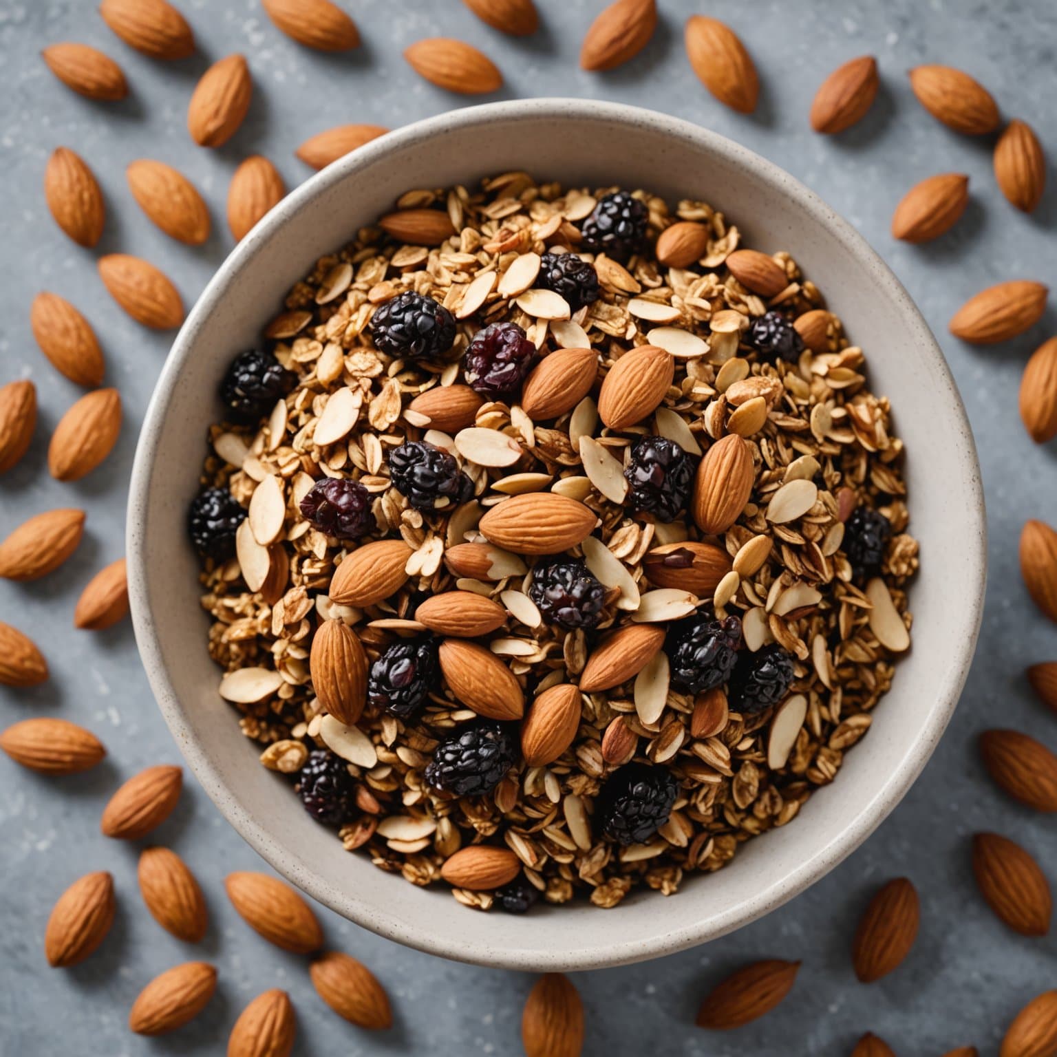 Mandel- og rosinkornblanding
