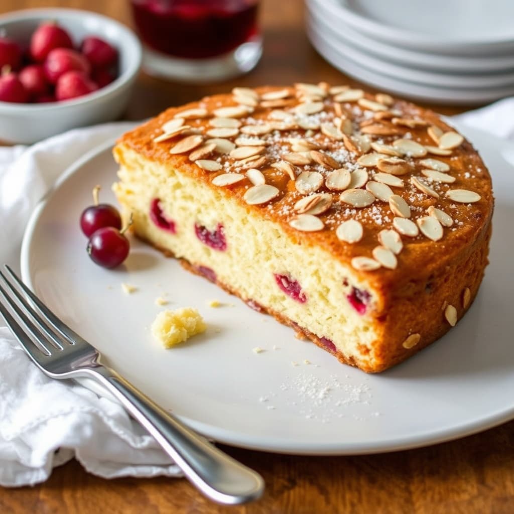 Mandelkake med kirsebærlikør