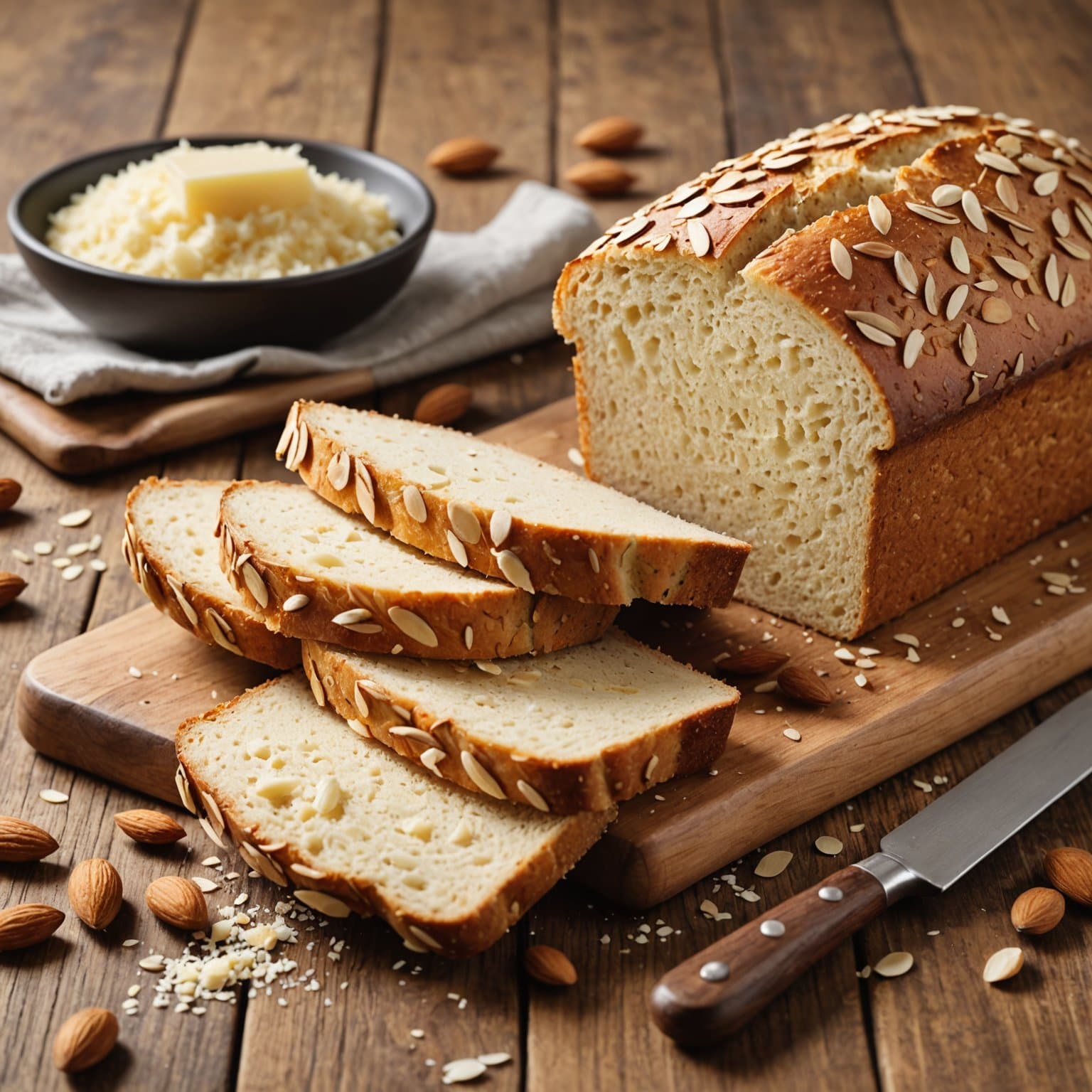 Mandelmelbrød med parmesan