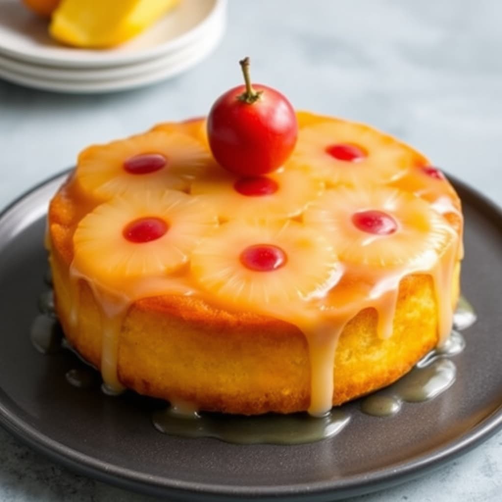 Mango-ananas oppnedkake