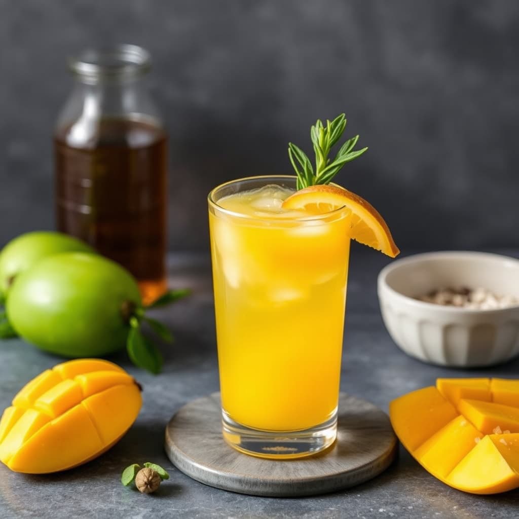 Mango-ingefær "soda"