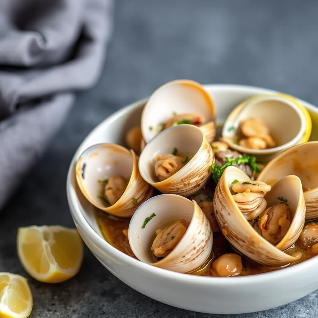 Manila-sneiper i hvitløk og øl